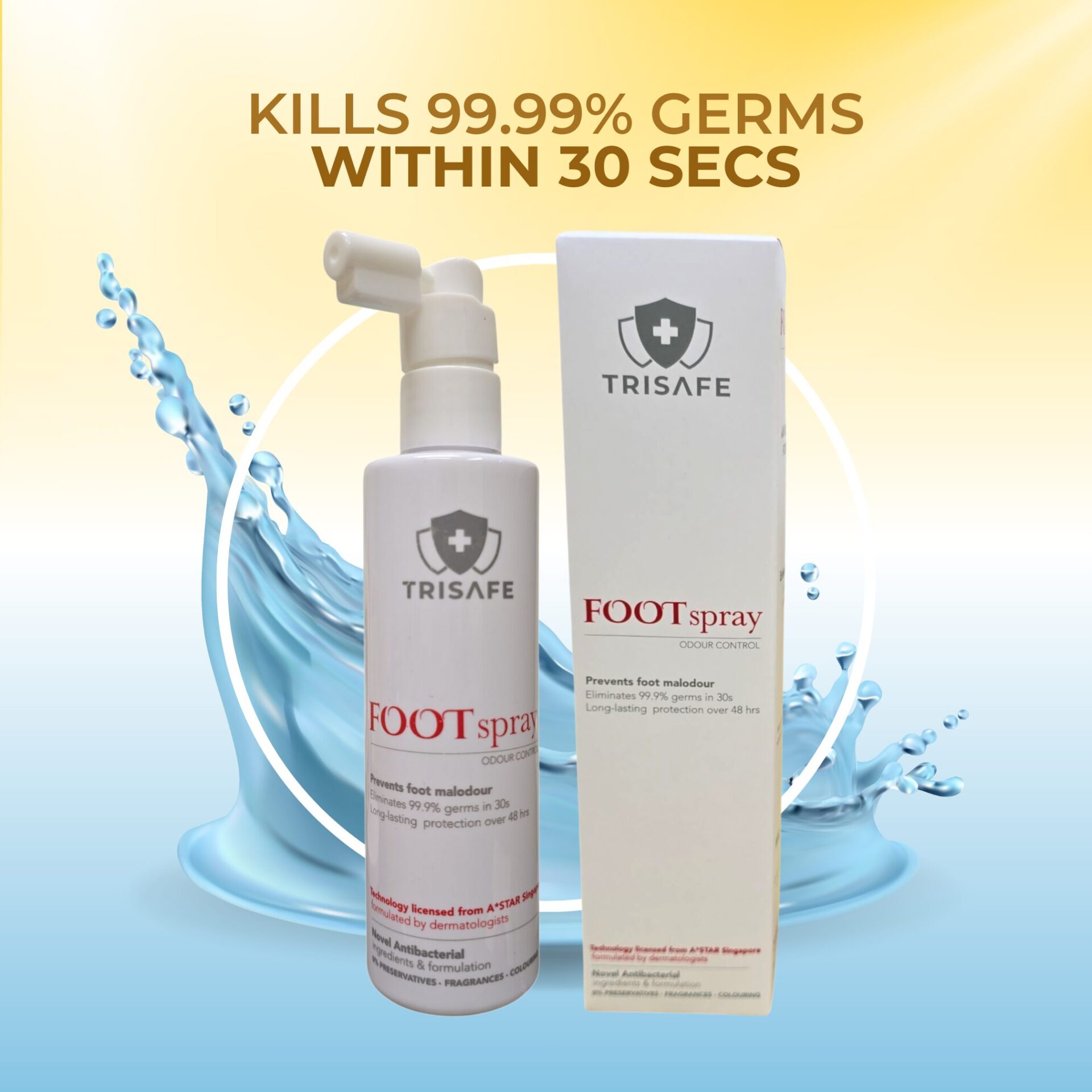 Shop Home trisafe antimicrobial foot spray – odour & athlete’s foot protection