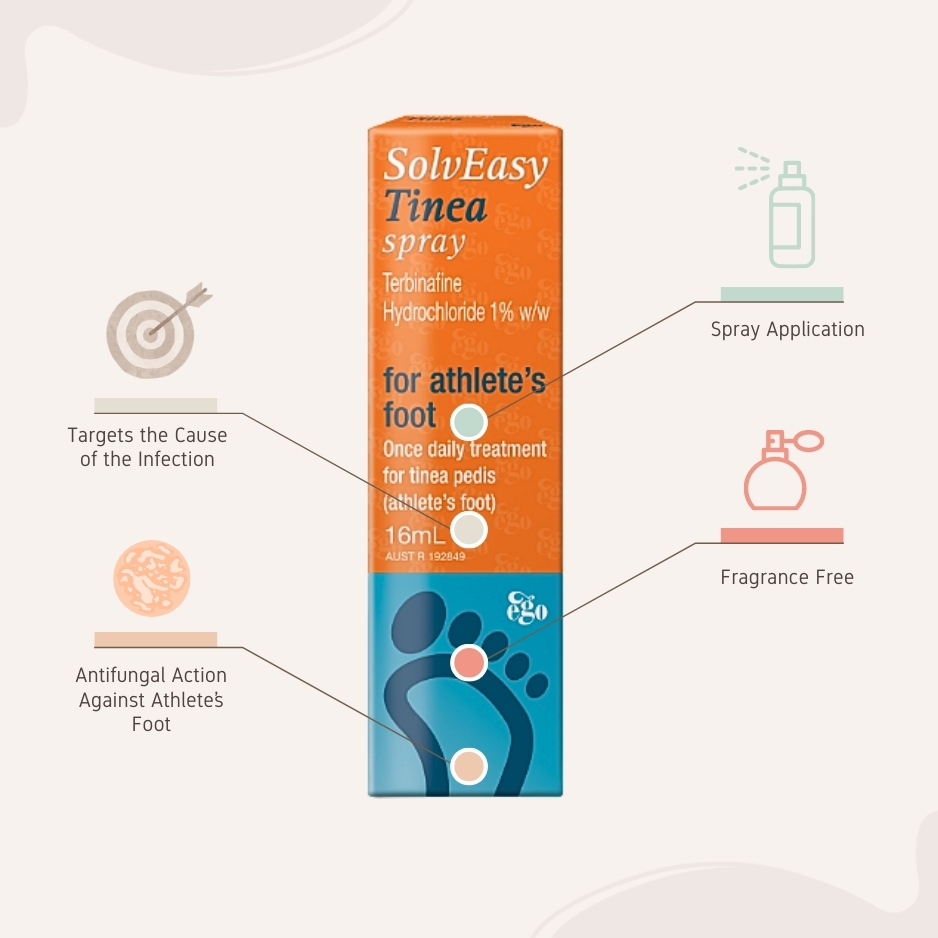 Shop Home solveasy tinea spray for athlete's foot 16ml